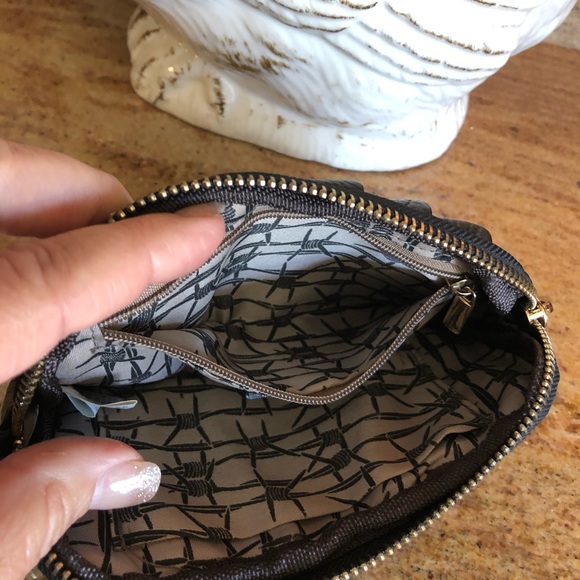 Black Leather Wristlet - Picture 3 of 3